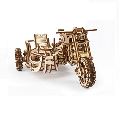 Ugears Scrambler Ugr-10 Motor Bike With Sidecar - UGEARS Singapore